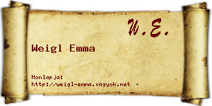 Weigl Emma névjegykártya